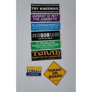 Fossilized Customs Bumper Stickers Decals Lot Of 8 - Religious - Torah - Sabbath